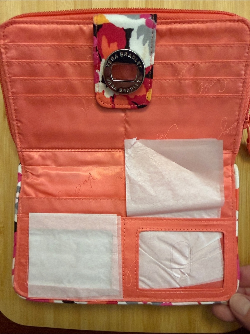 NWT Vera Bradley Pixie Blooms Quilted Turn Lock Wallet - Picture 3 of 5